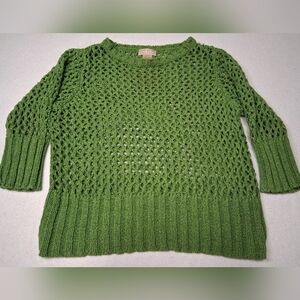 Cottonnginny  Green Girls Knit Sweater